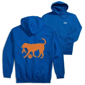 Basketball Hooded Sweatshirt - Basketball Dog (Back Design) 